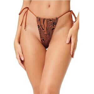 GOOD AMERICAN Women's Tiny Ties Bikini Bottom Nwot